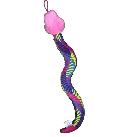 Flip Sequin Plush Toy Snake 16 inch Long Pink Head - Picture 6 of 16